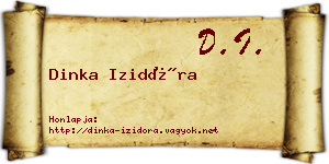 Dinka Izidóra névjegykártya